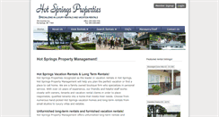 Desktop Screenshot of hotspringsproperties.com